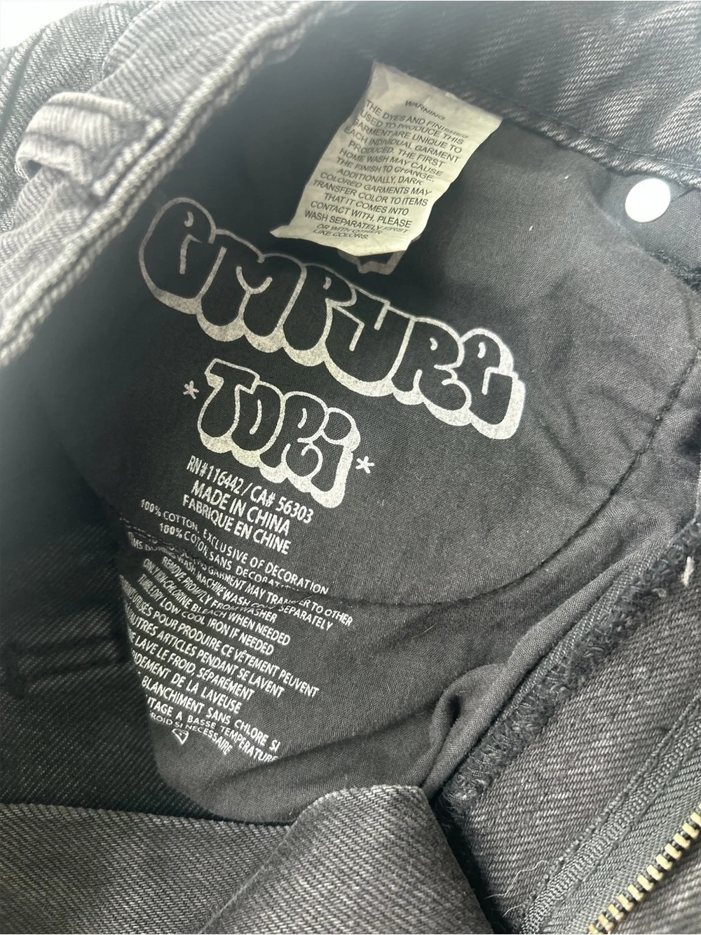 Empyre Black Relaxed Straight Jeans with Utility Loop